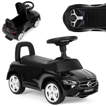 Produse temporar indisponibile - Homelux Mercedes C-Class Ride-on mașină mică interactivă Volan Sunete Negru