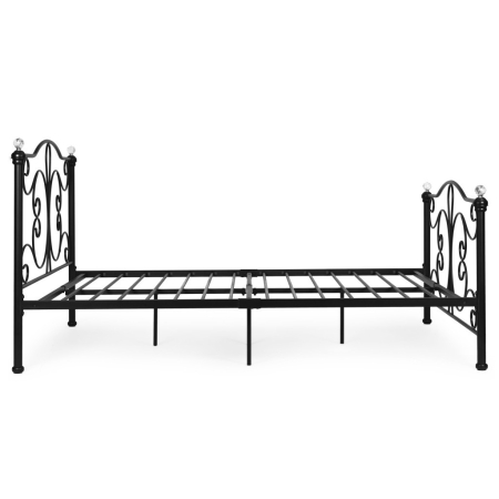 Homelux Metal cadru de pat dublu 140x200 cm negru [5]
