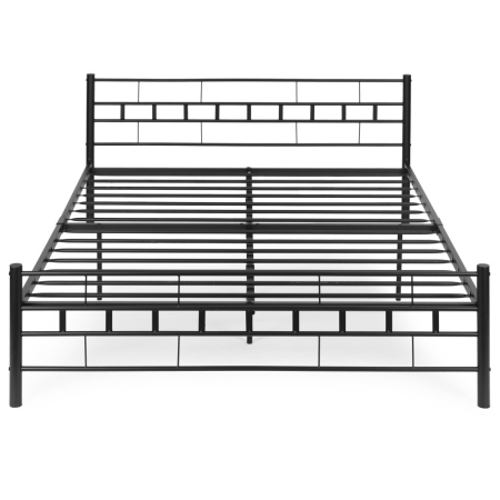 Homelux Metal cadru de pat dublu 140x200 cm negru [4]