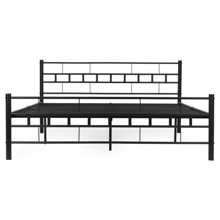 Homelux Metal cadru de pat dublu 160x200 cm negru [3]