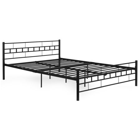 Homelux Metal cadru de pat dublu 160x200 cm negru [5]