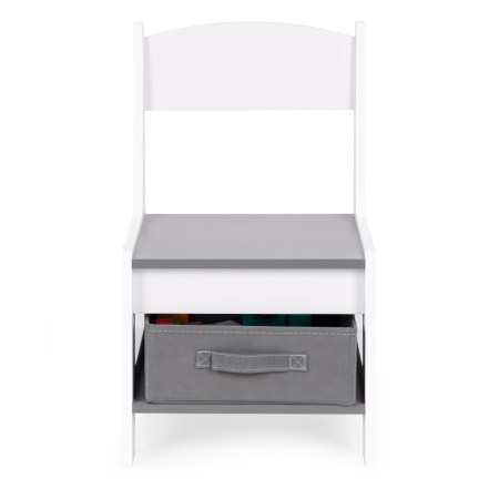 Homelux Mobilier pentru copii set masă 2 scaune cu tablă de cretă alb [6]