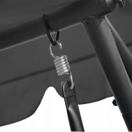 Homelux Pat balansoar de grădină convertibil gri [3]