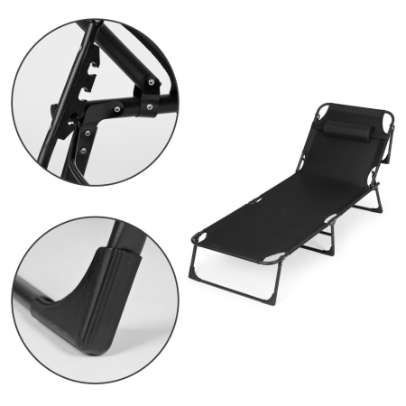 Homelux Patul de pescuit pliabil negru [5]