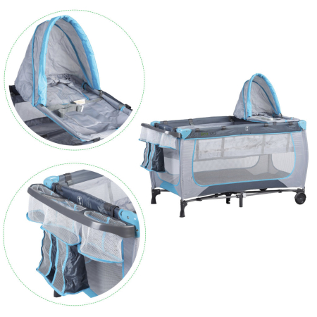 Homelux Pătuț de călătorie cu covoraș de schimb [5]