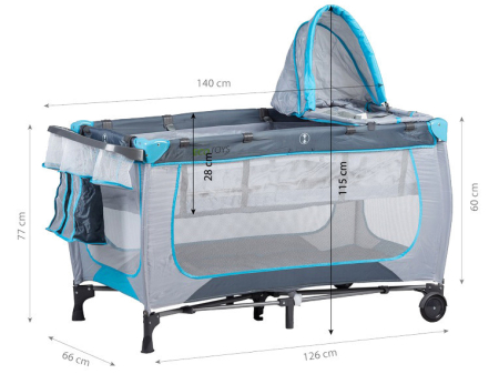 Homelux Pătuț de călătorie cu covoraș de schimb [9]