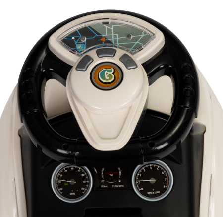 Homelux Plimbare pe mașină mică cu sunete de la 12 luni alb [3]