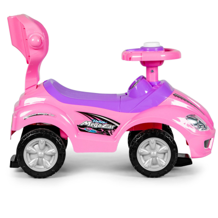 Homelux Plimbător cu mașină, împinge mașina 3 în 1 deluxe cu corn roz [4]