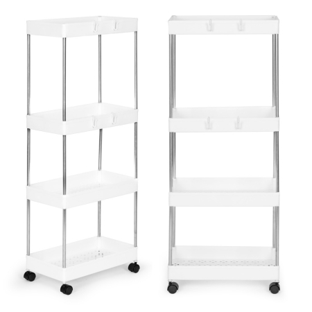 Produse temporar indisponibile - Homelux Raft de baie rulant cu 4 rafturi