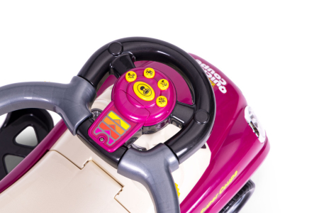 Homelux Ride-on cărucior cu mers pe jos scaun cu rotile scaun cu rotile mâner sunete violet [4]