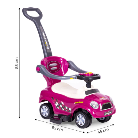 Homelux Ride-on cărucior cu mers pe jos scaun cu rotile scaun cu rotile mâner sunete violet [9]