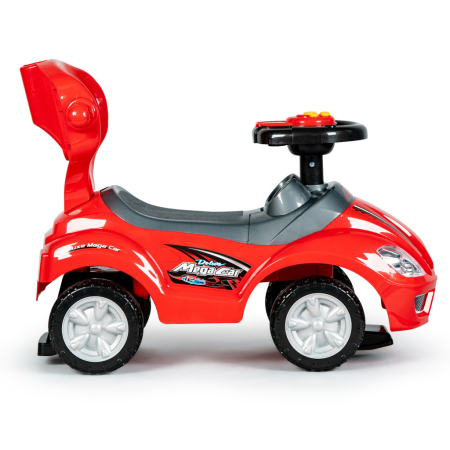 Homelux Ride-on masina 3 în 1 cu mâner de lux și panou muzical roșu [1]