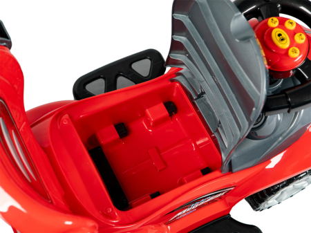 Homelux Ride-on masina 3 în 1 cu mâner de lux și panou muzical roșu [3]