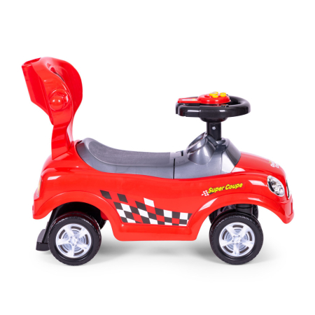 Homelux Ride-on Ride-on Pushchair Scaun cu rotile cu mâner scaun cu rotile sună roșu [4]