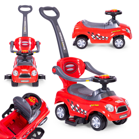 Produse temporar indisponibile - Homelux Ride-on Ride-on Pushchair Scaun cu rotile cu mâner scaun cu rotile sună roșu