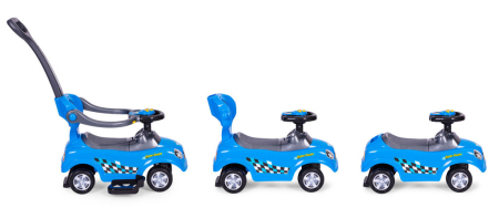 Homelux Ride-on rider cărucior cu mers pe jos scaun cu rotile mâner sunete albastru [1]