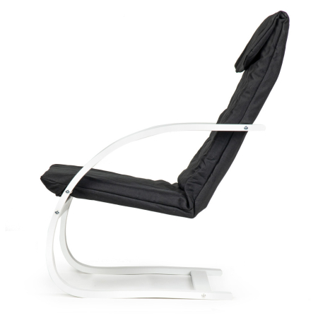 Homelux Scaun balansoar finlandez cu cadru din lemn alb - negru [6]