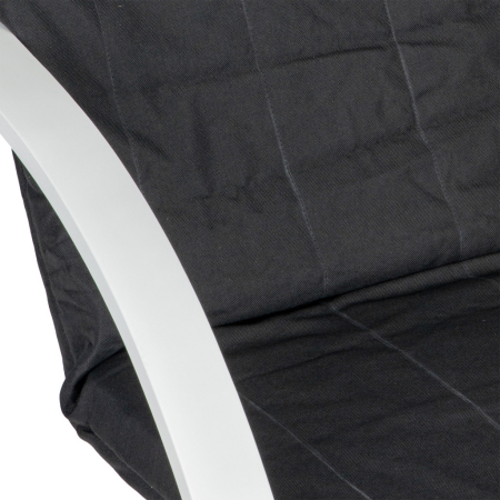 Homelux Scaun balansoar finlandez cu cadru din lemn alb - negru [8]