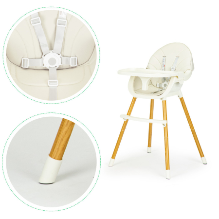 Homelux Scaun de hrănire 2 în 1 bej [8]