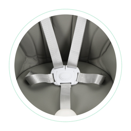 Homelux Scaun de hrănire 2 în 1 cu centură în 5 puncte gri [7]