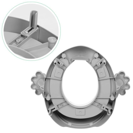 Homelux Scaun de toaletă cu urechi și pernă moale gri [4]