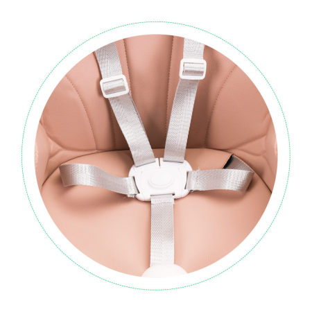 Homelux Scaun înalt 2 în 1 cu tavă detașabilă și ham în 5 puncte roz [7]