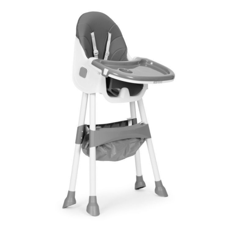 Homelux Scaun înalt pentru copii cu tavă și coș cu ham de siguranță în 5 puncte gri [7]