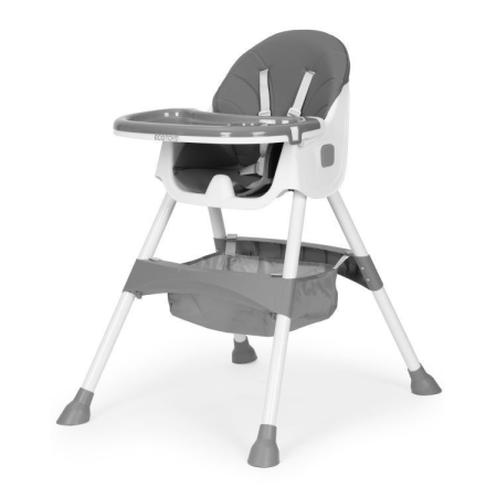 Homelux Scaun înalt pentru copii cu tavă și coș cu ham de siguranță în 5 puncte gri [4]