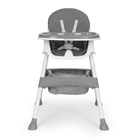 Homelux Scaun înalt pentru copii cu tavă și coș cu ham de siguranță în 5 puncte gri [2]