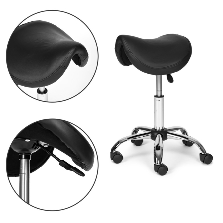 Homelux Scaun pentru cosmetică, reglabil pe înălțime, piele ecologică [6]