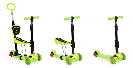Homelux Scuter cu trei roți cu roți Led 3 în 1 verde [7]