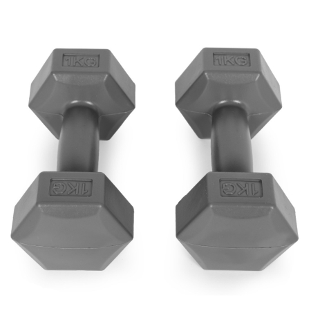 Homelux Set barbell hexagonal 2x1 kg gri [2]