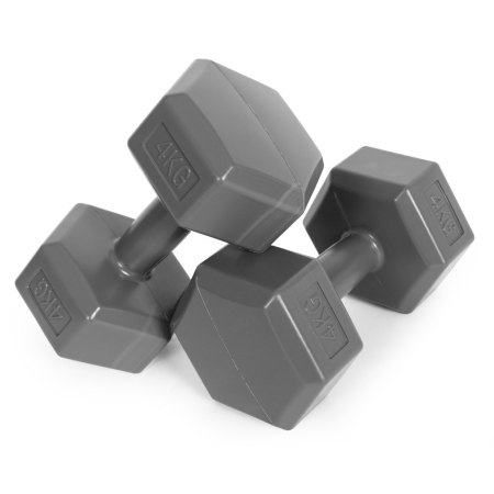 Homelux Set barbell hexagonal 2x4 kg gri [3]