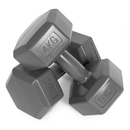 Homelux Set barbell hexagonal 2x4 kg gri [4]