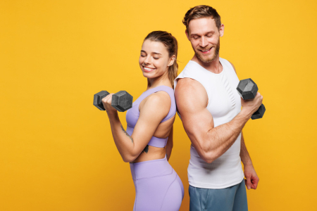 Homelux Set barbell hexagonal 2x4 kg gri [6]