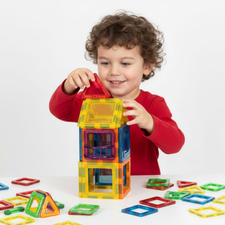 Homelux Set construcție magnetică 45 piese avion, casă, mașină [3]