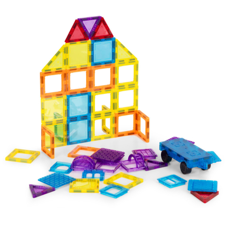 Homelux Set construcție magnetică 45 piese avion, casă, mașină [5]