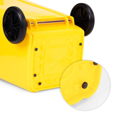 Homelux Set coș de gunoi 3x120L albastru, verde, galben cu roți de cauciuc [7]