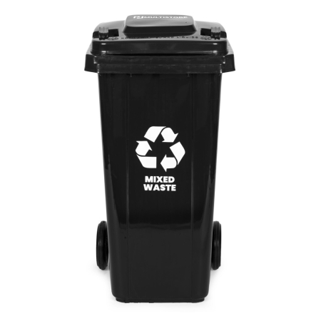 Homelux Set coș de gunoi 4x120L albastru, verde, galben, negru cu roți de cauciuc [6]