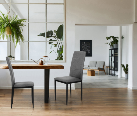 Homelux Set de 4 scaune de sufragerie gri [3]