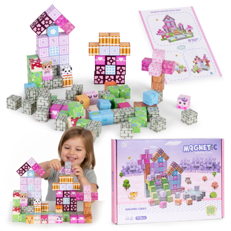 Produse temporar indisponibile - Homelux Set de blocuri de construcție magnetice Dreamworld 113 piese