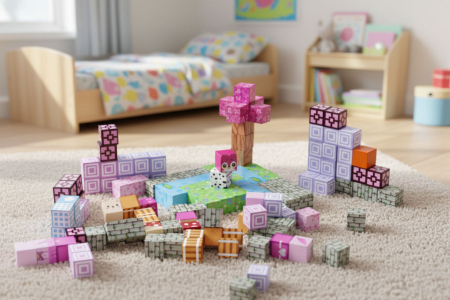 Homelux Set de blocuri de construcție magnetice Dreamworld cu 140 de blocuri de construcție creative [8]