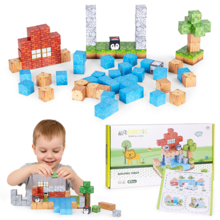 Produse temporar indisponibile - Homelux Set de blocuri de construcție magnetice Summer World 87 piese