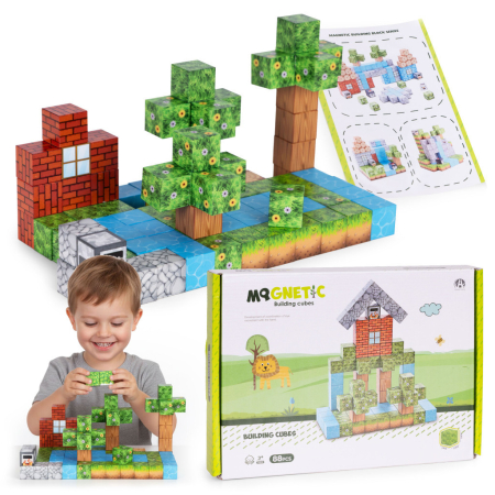 Produse temporar indisponibile - Homelux Set de blocuri de construcție magnetice Summer World 88 piese