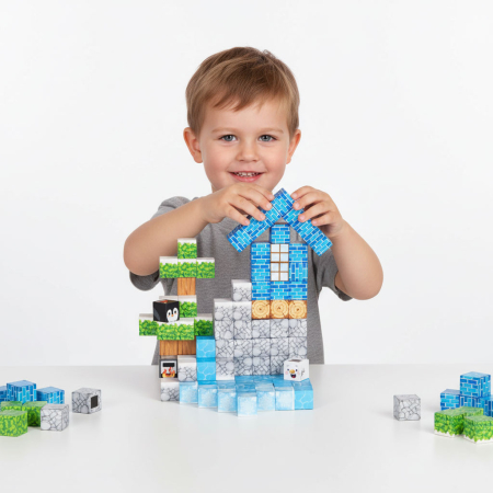 Homelux Set de blocuri de construcție magnetice Winter World 124 piese [5]