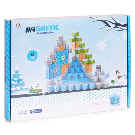 Homelux Set de blocuri de construcție magnetice Winter World 124 piese [6]
