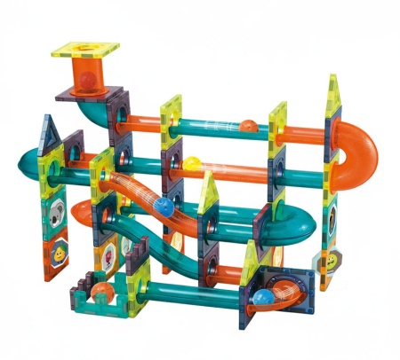 Homelux Set de jocuri de construcție cu bile magnetice care strălucesc în întuneric, cu 105 blocuri de construcție creative [1]