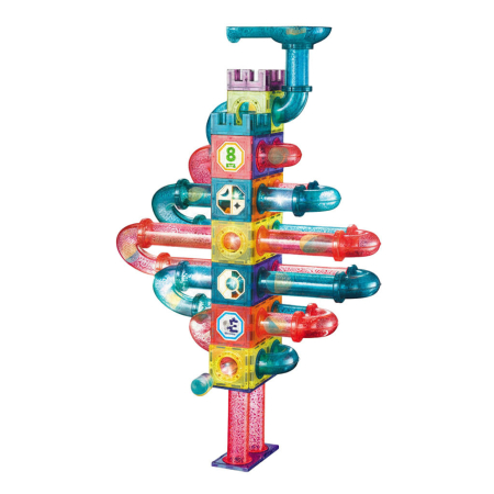 Homelux Set de jocuri de construcție cu bile magnetice fosforescente în întuneric cu 166 de blocuri de construcție creative [1]