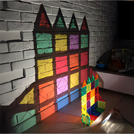 Homelux Set de jucării de construcție magnetice 106 piese castel, robot, roată Ferris etc. [8]