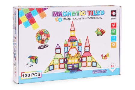 Homelux Set de jucării de construcție magnetice 130 piese robot, pompier, avion etc. [9]